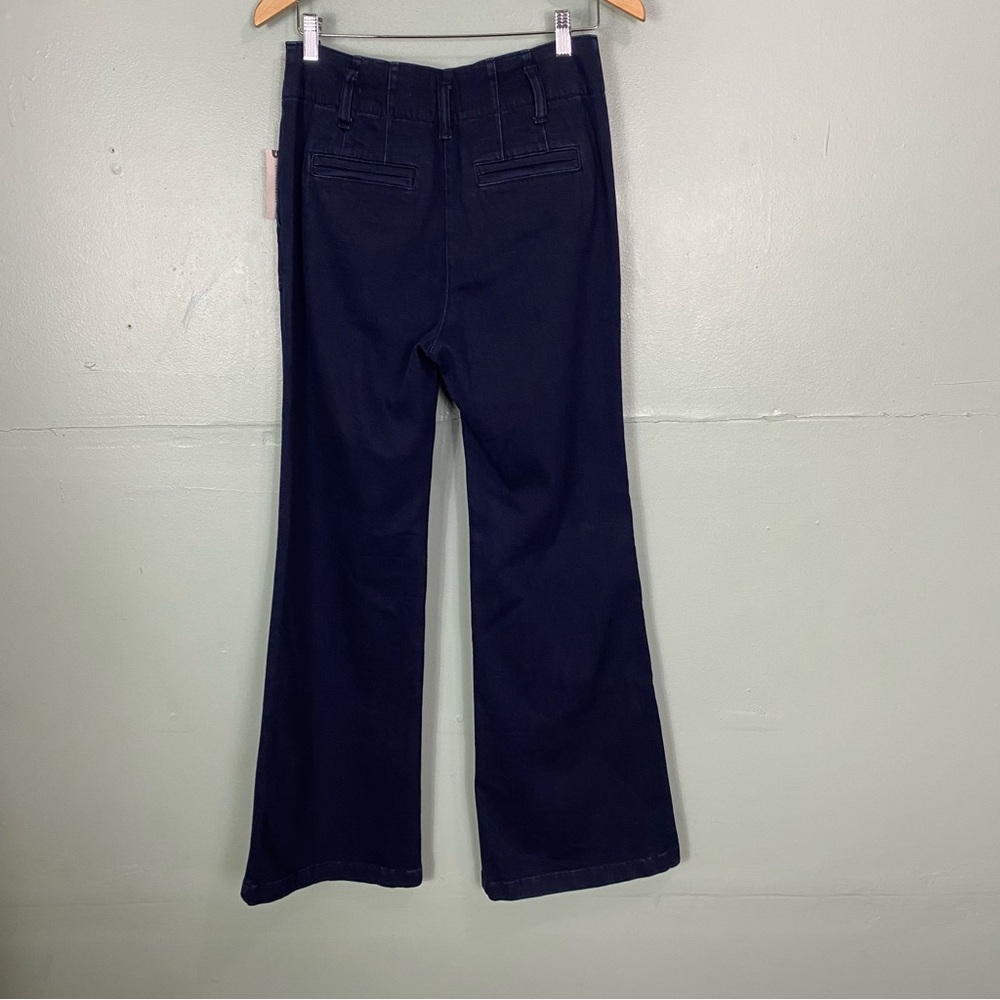 Anthropologie Maeve The Naomi High Rise Wide Leg Jeans Blue Denim Size 28 - Picture 6 of 7